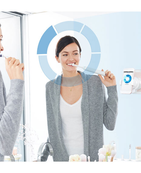 Genius 9000 Electric Toothbrush with 3 Replacement Heads & Smart Travel Case, Rose Gold